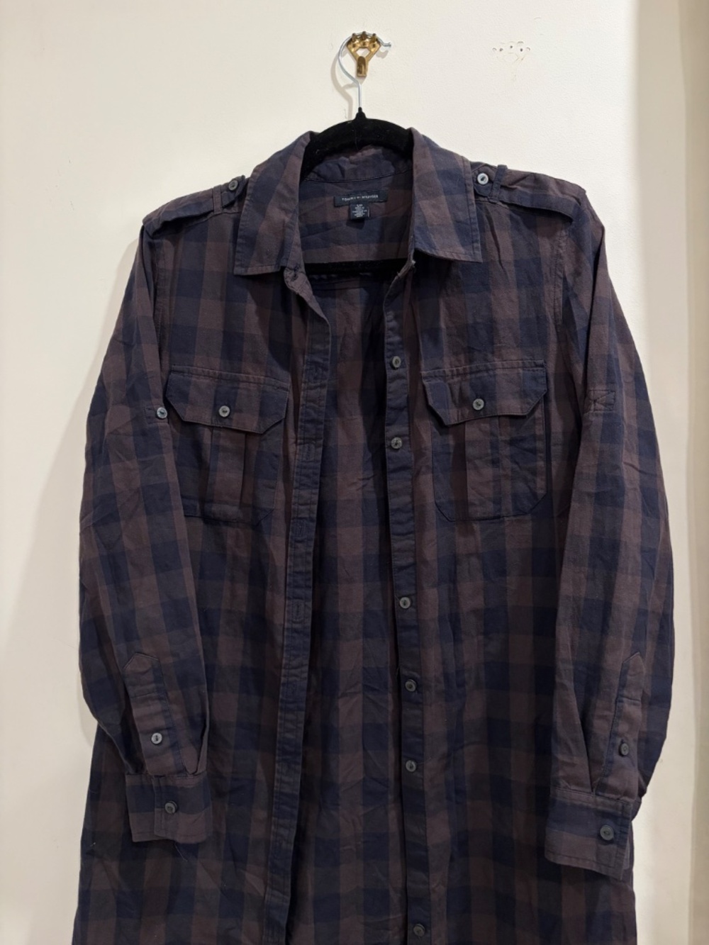 Tommy Hilfiger Women’s Plaid Flannel Shirt (Size S) - Picture 2 of 7